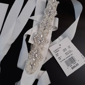 David's Bridal Beaded Belt - NWT
